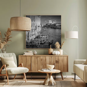 VENICE Canal Grande &amp; Santa Maria della Salute - monochrome Poster