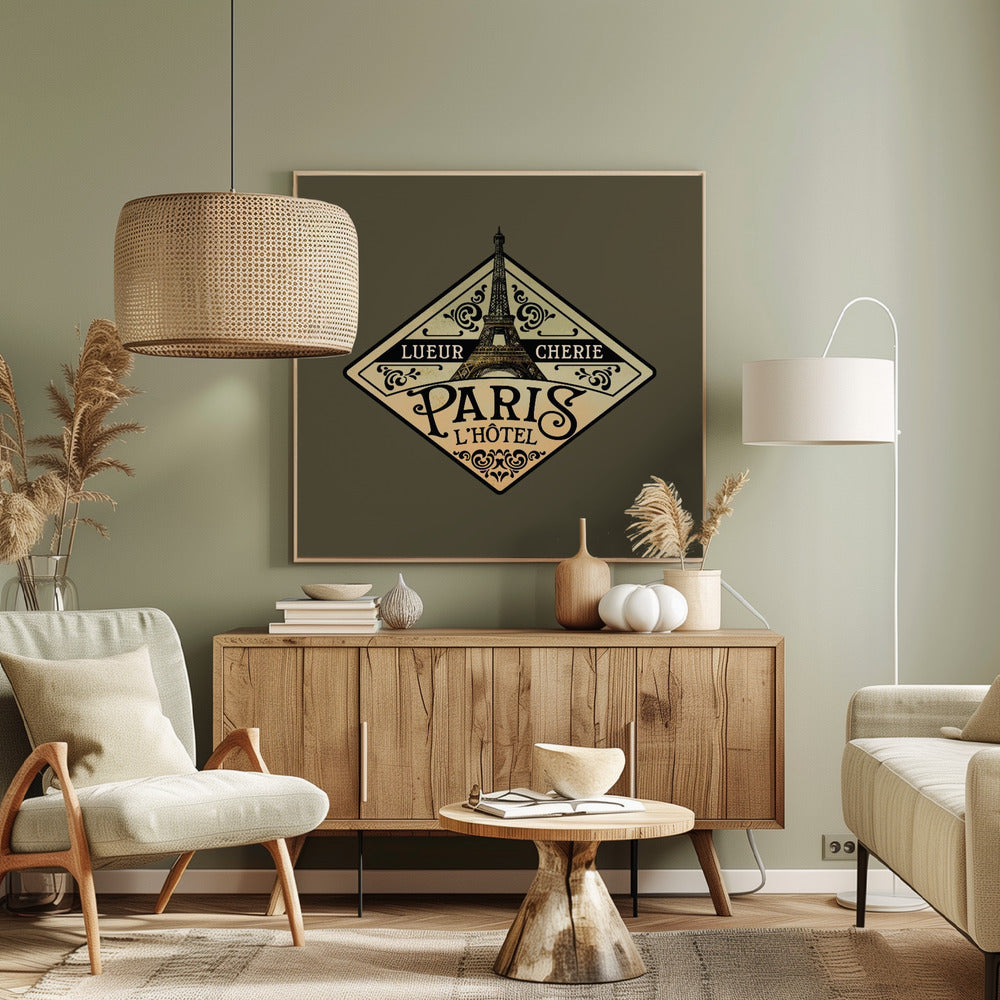 Lueur Cherie Hotel Paris Poster