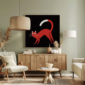 Red Cat Poster