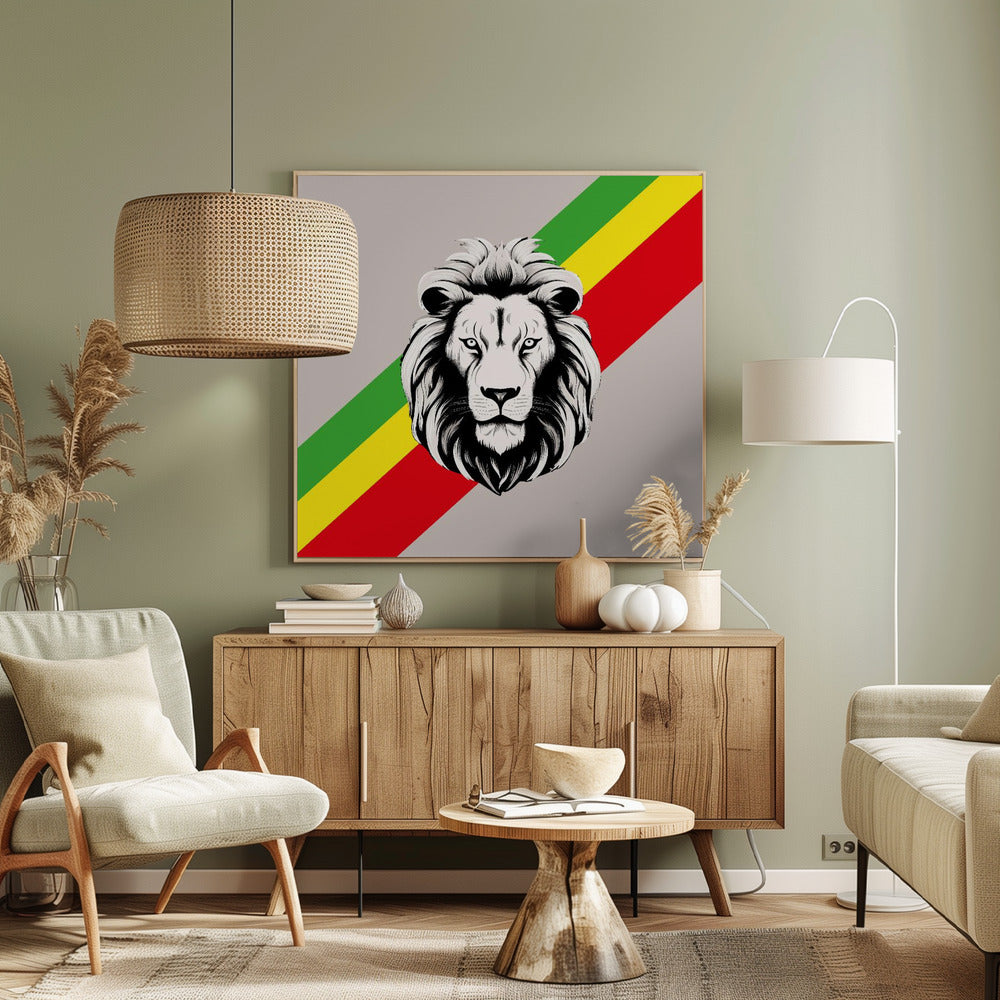 Rasta Lion Poster