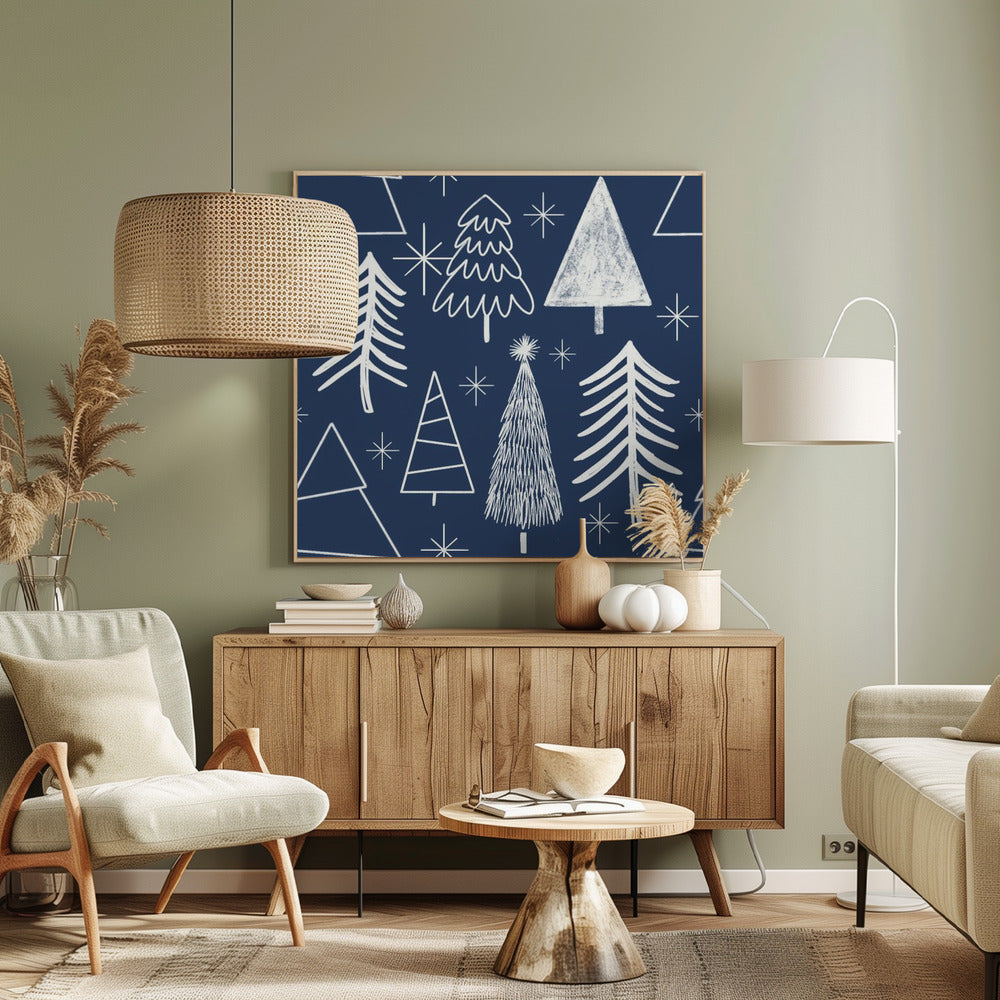 Christmas Tree Evergreen - Tree - Pine Tree Blue Poster