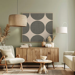 Modern Taupe Retro Spheres-Mid Century Modern Poster