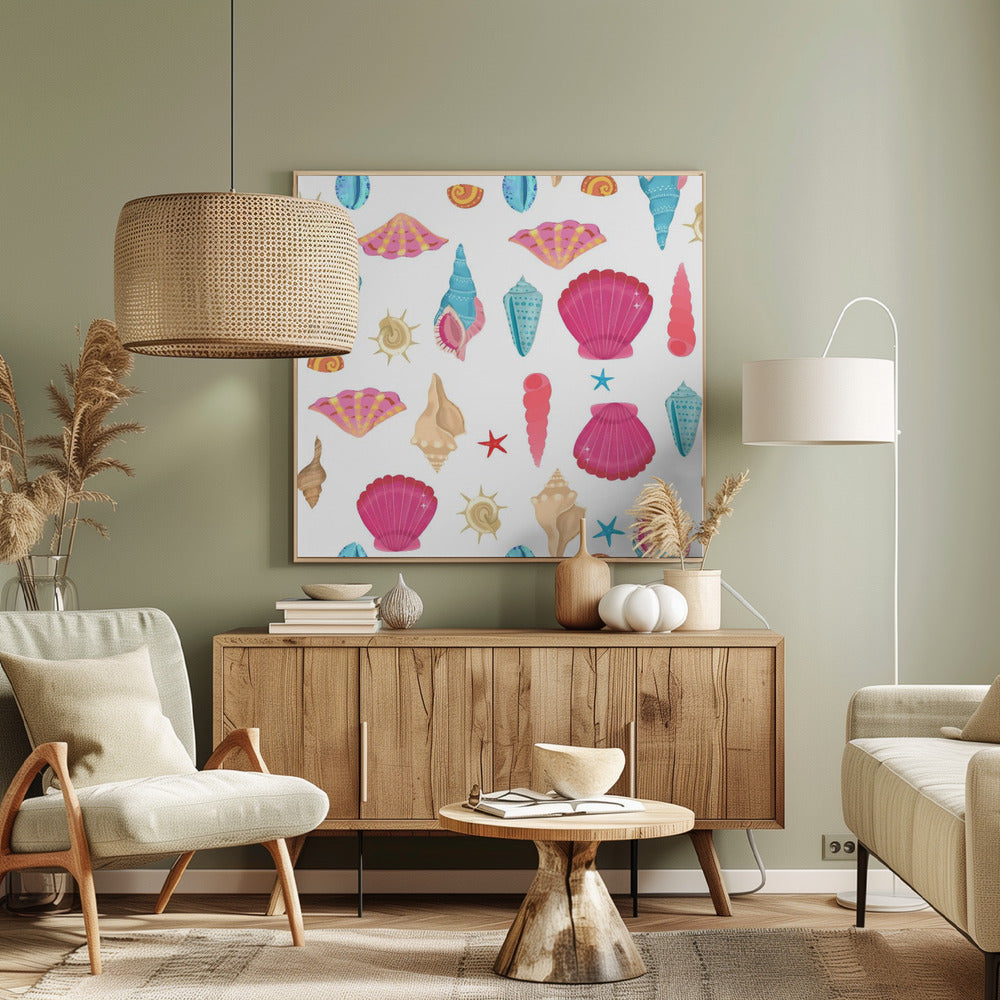 Seashell Pattern Poster