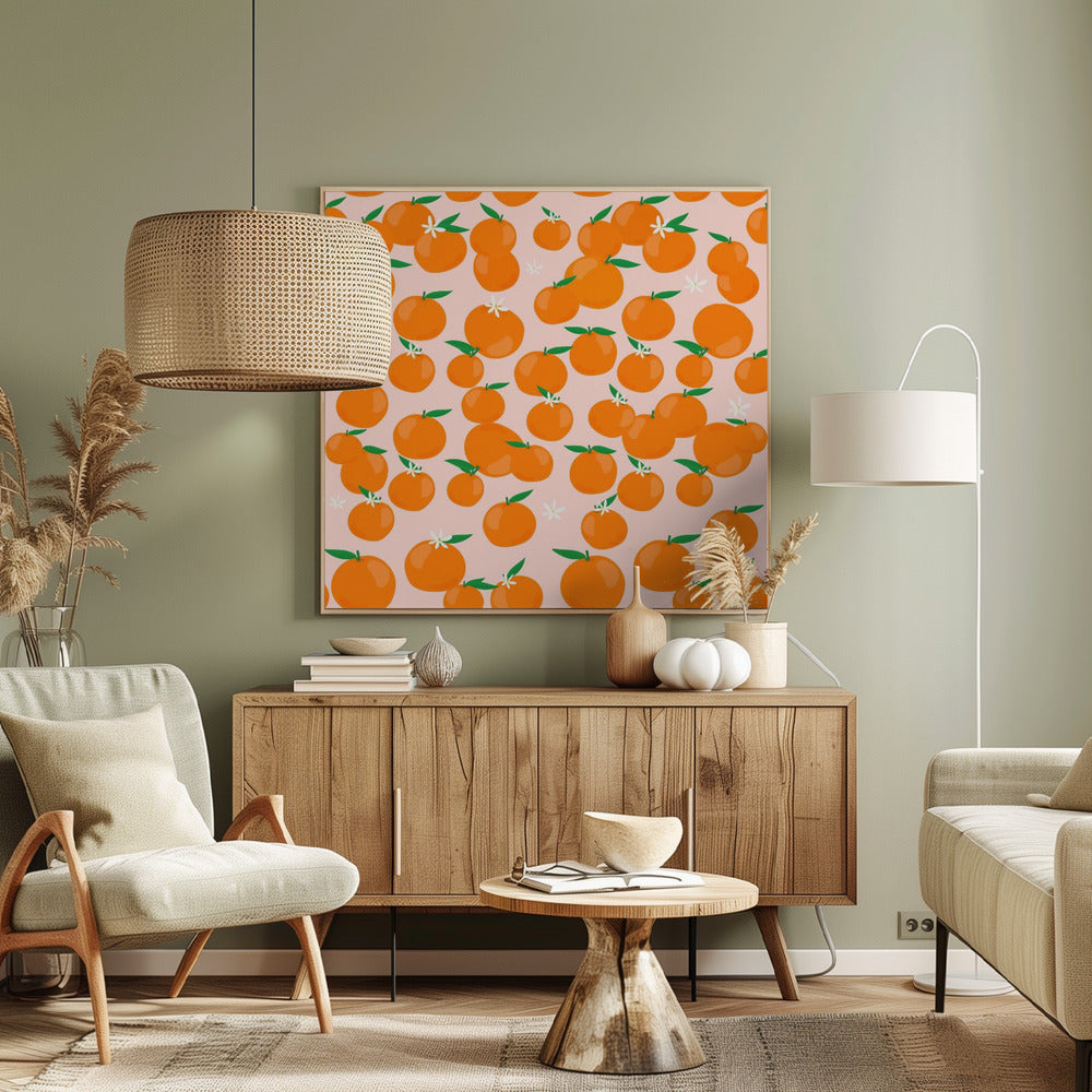 Oranges Pattern Poster