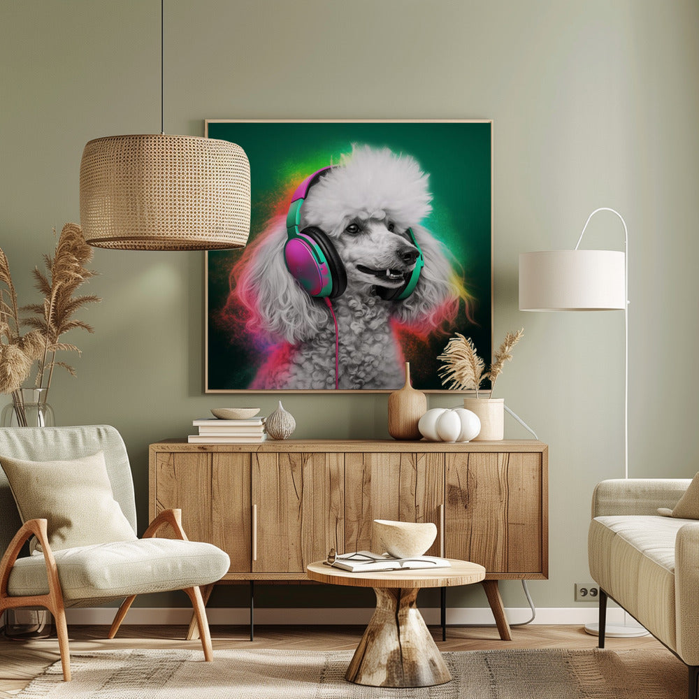 Party Poodle Poster