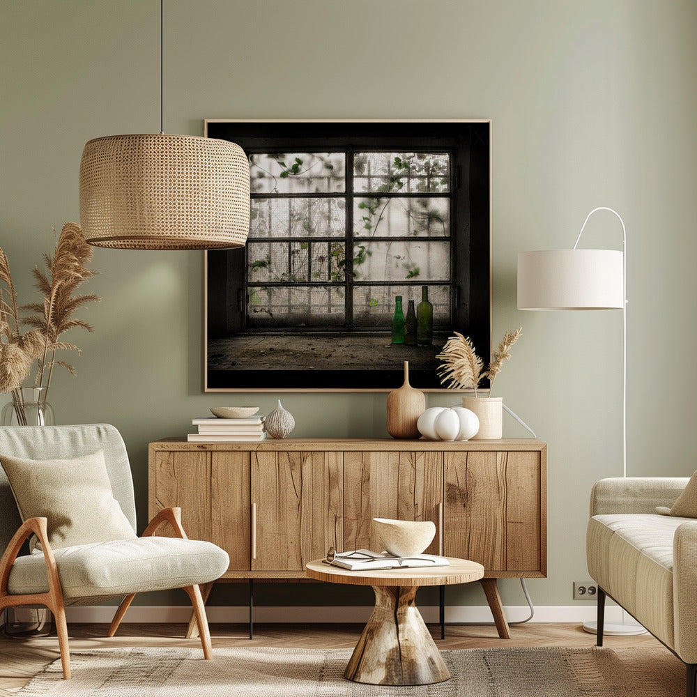 Still-Life with glass bottle Poster