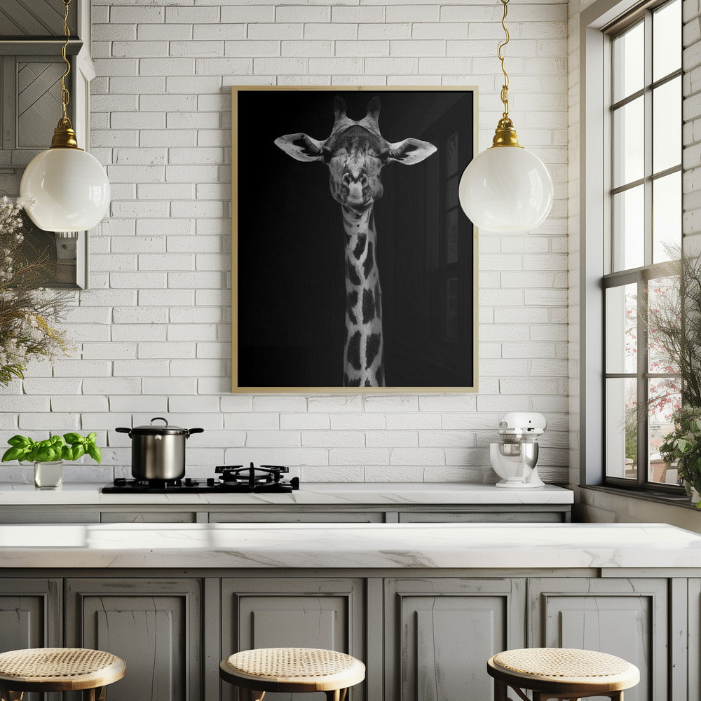 Giraffe Portrait Poster