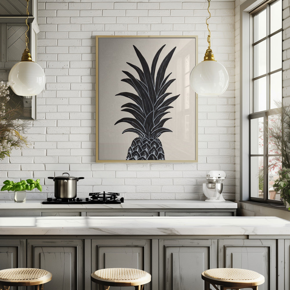 Black Pineapple Poster