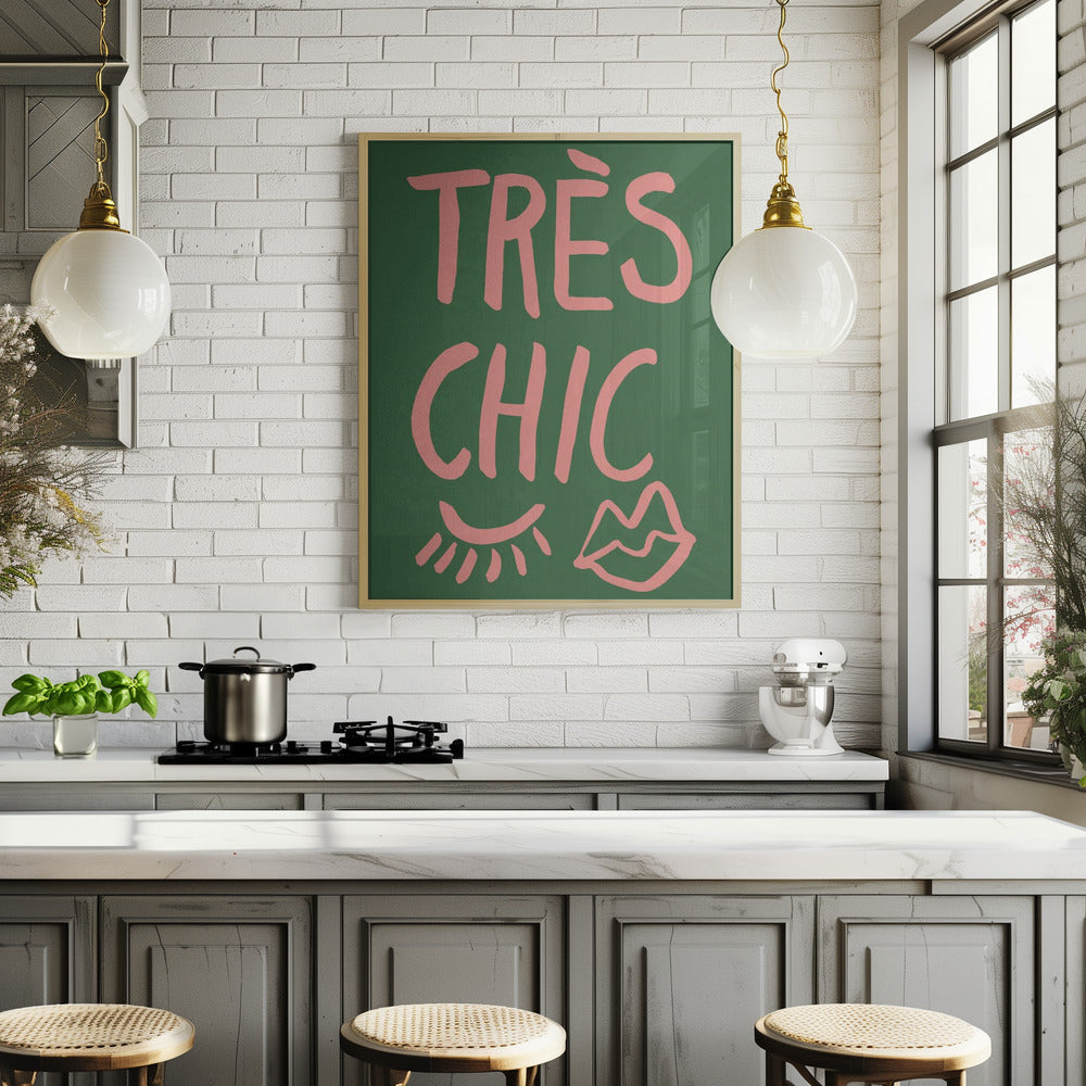 Très Chic Green Poster