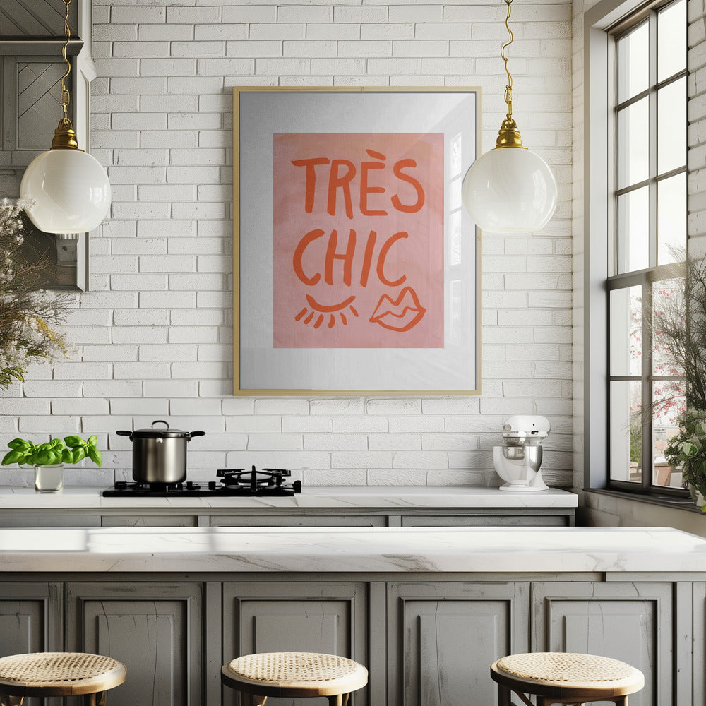 Très Chic Pink Frame Poster