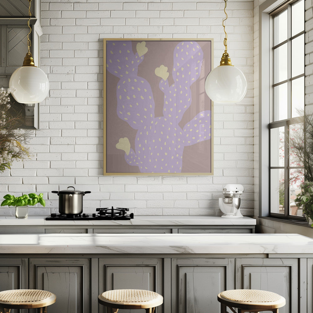 Lilac Cactus Poster