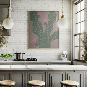 Green Cactus Poster