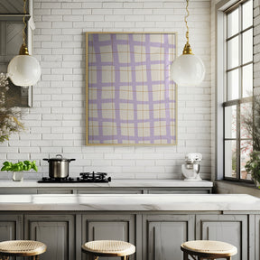 Lilac Grid Poster