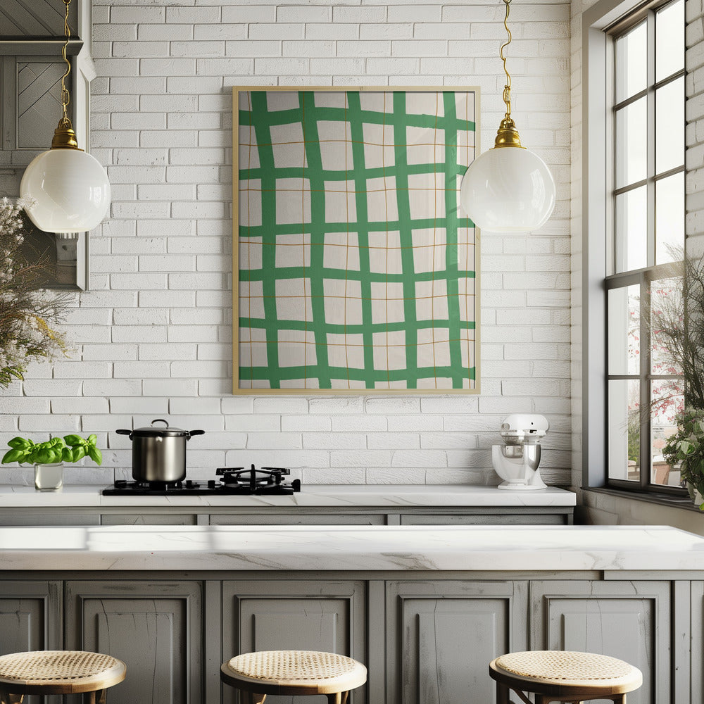 Green Grid Poster