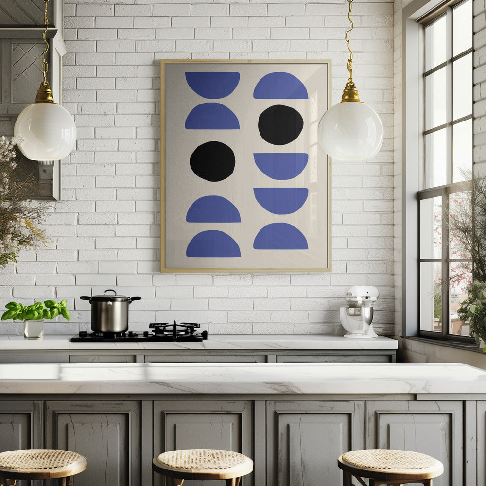 Blue Shapes Poster