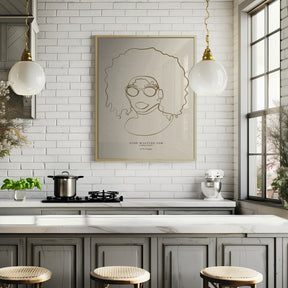 Woman face with glasses Poster