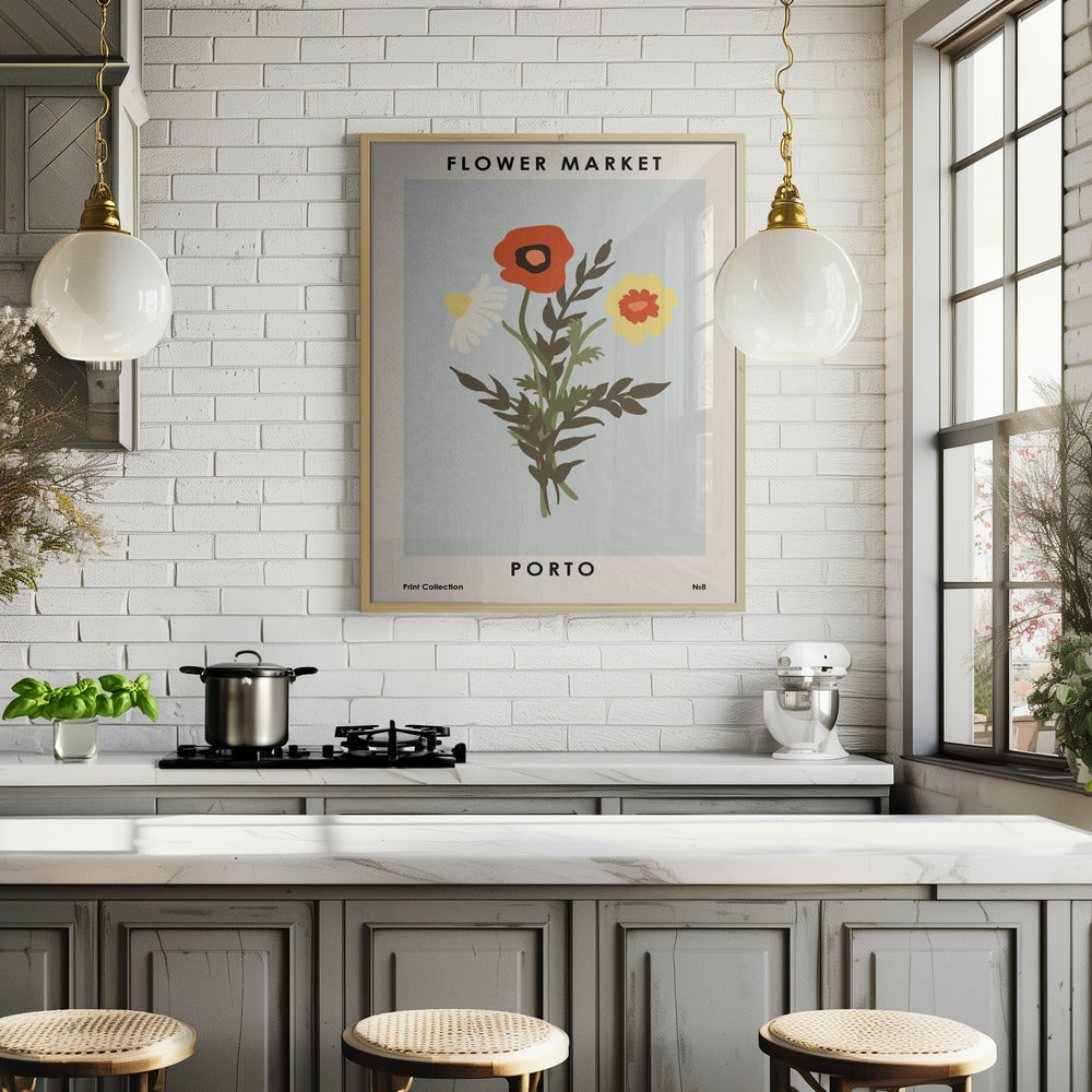 Flower Market Porto Poster