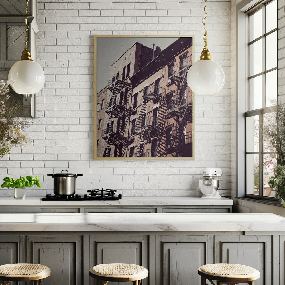 New York City Fire Escapes 02 Poster