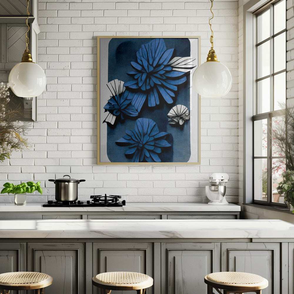 Blue Blossoms Poster