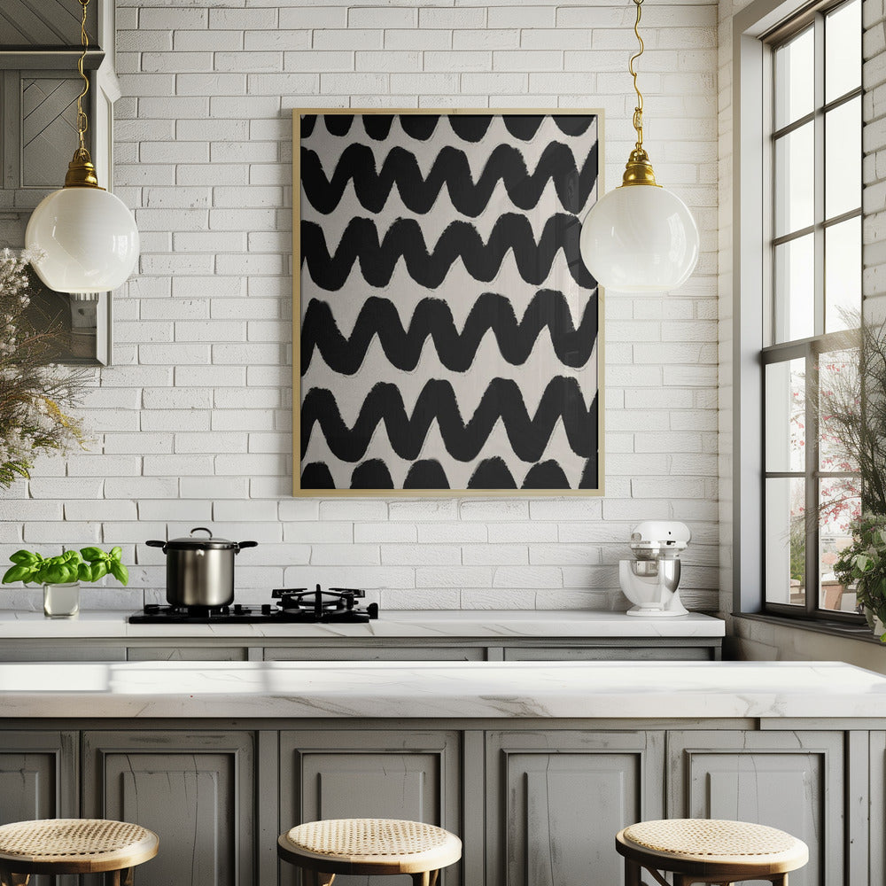 Thick Waves Pattern Poster