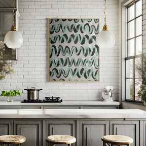 Turquoise ZigZag Pattern Poster