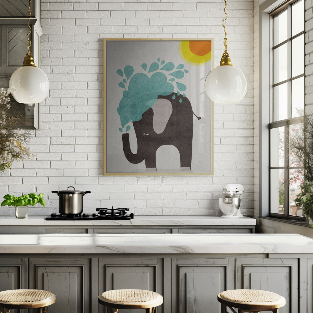 Funny elephant Poster