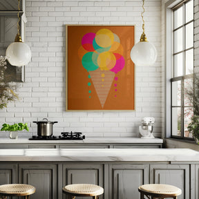 Neon Ice Cream Poster