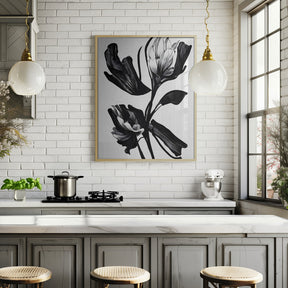 Black Flower Poster