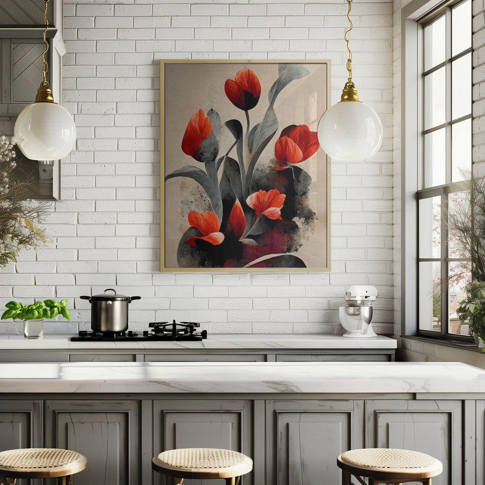 Red Tulips Poster