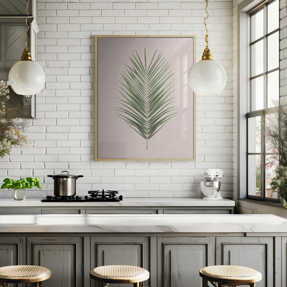 Palm Leaf Blush Poster