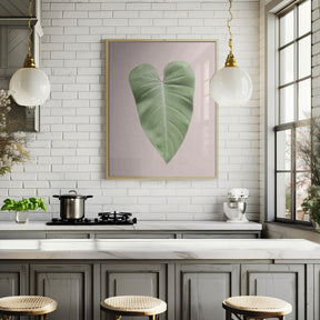 Tropical Leaf Blush Poster