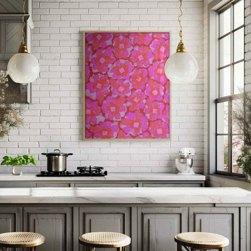 Cute Pink Flowers Poster