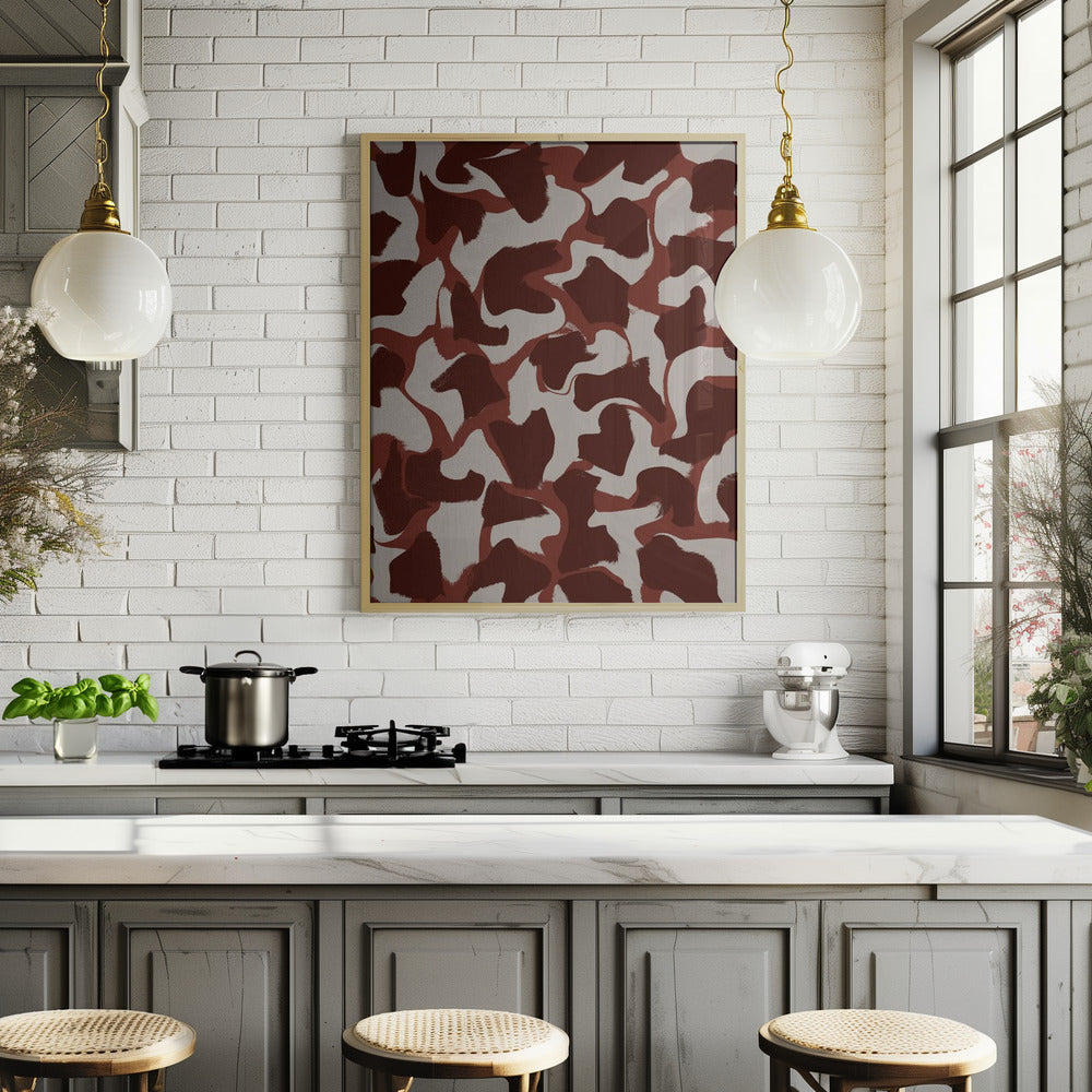 Brown Beige Fur Pattern Poster