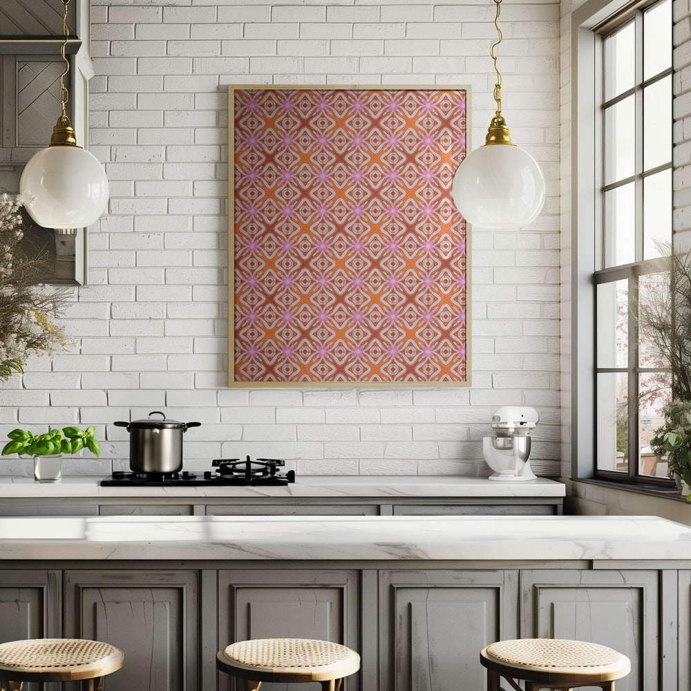 1970 Tile Pattern Poster