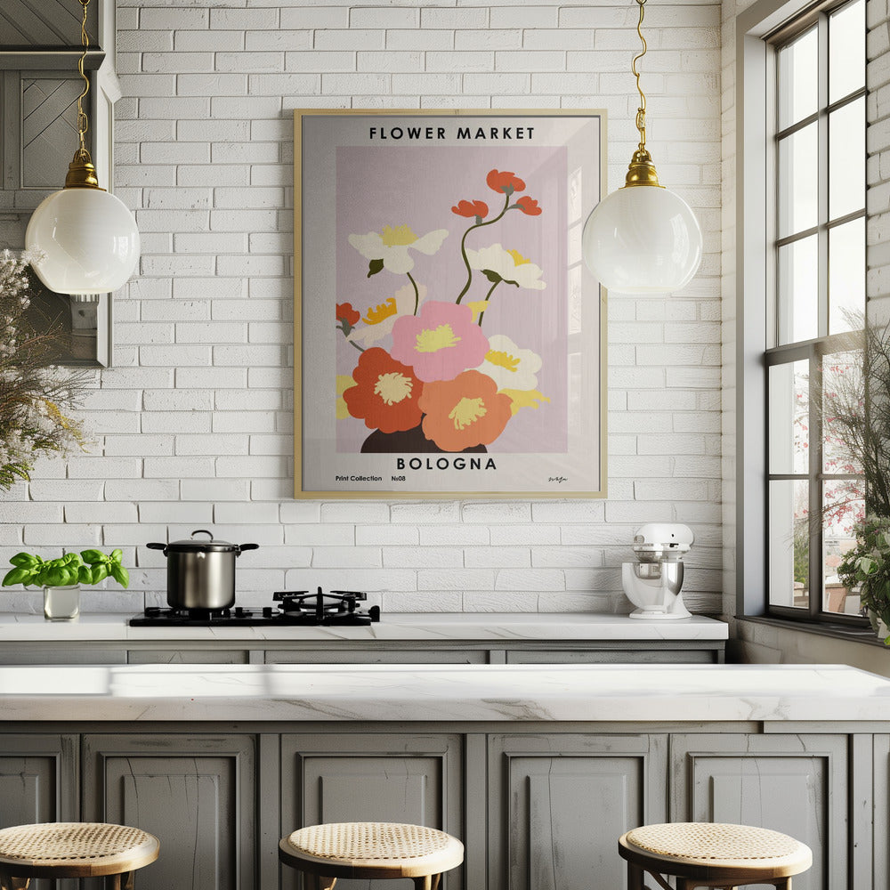 Flower Market. Bologna Poster
