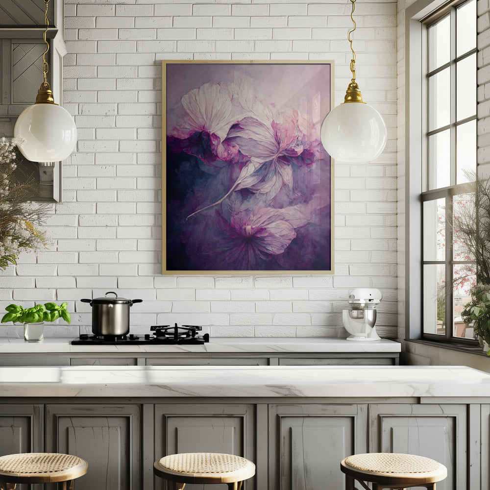 Purple Peony Poster