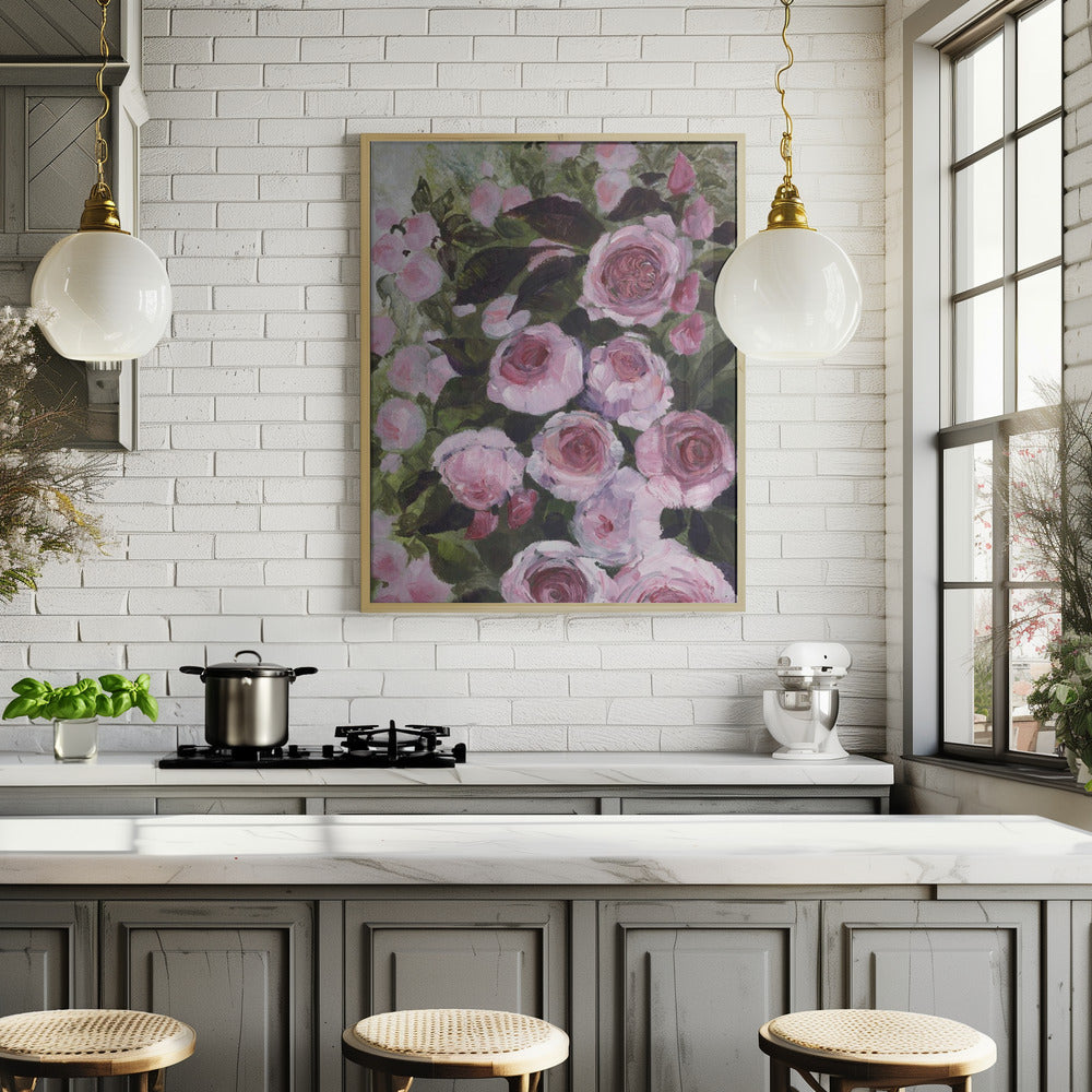 Aurorie painterly roses Poster