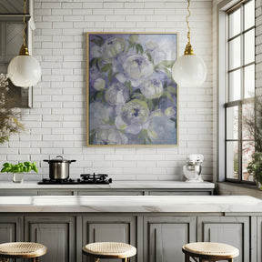 Sady painterly florals in violet Poster