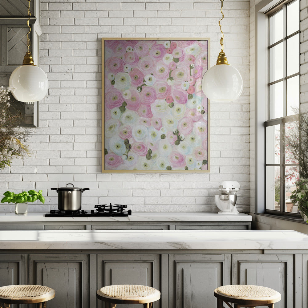 Gabry painterly ranunculus Poster