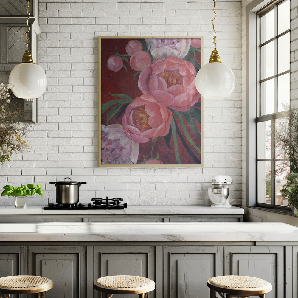 Nevaeh peonies Poster