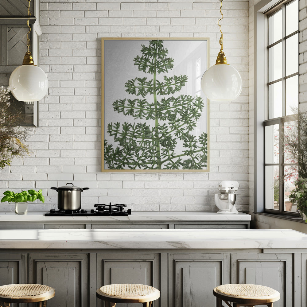 Green dainty leaves Poster