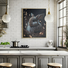 Bunny In The Nest Poster