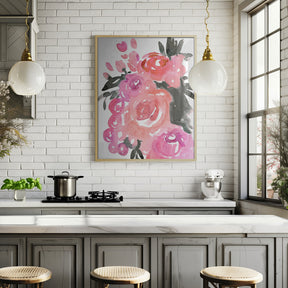 Maeko loose watercolor florals II Poster