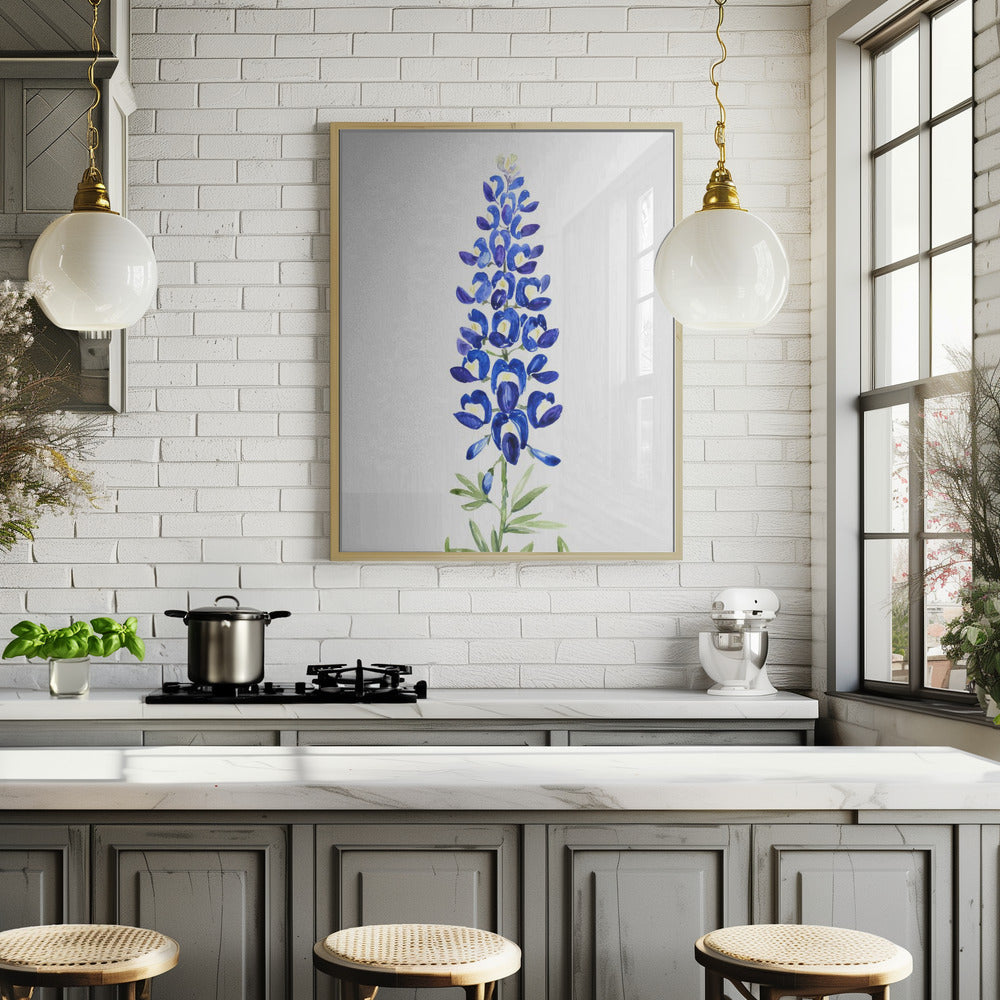 Watercolor Texas bluebonnet Poster