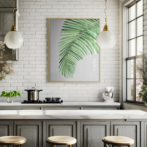 Palm leaf in loose watercolor Poster