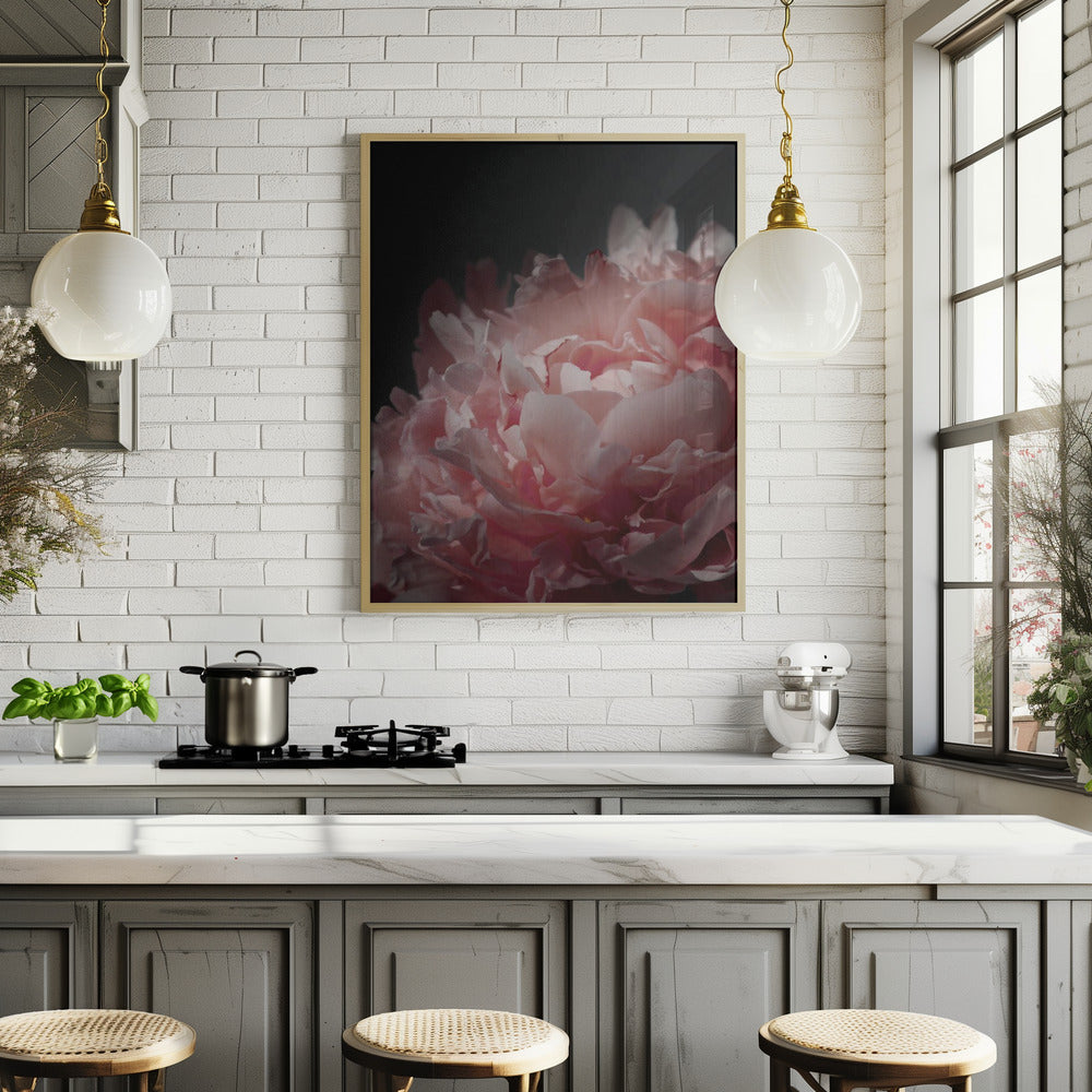 Moody blush peony I Poster