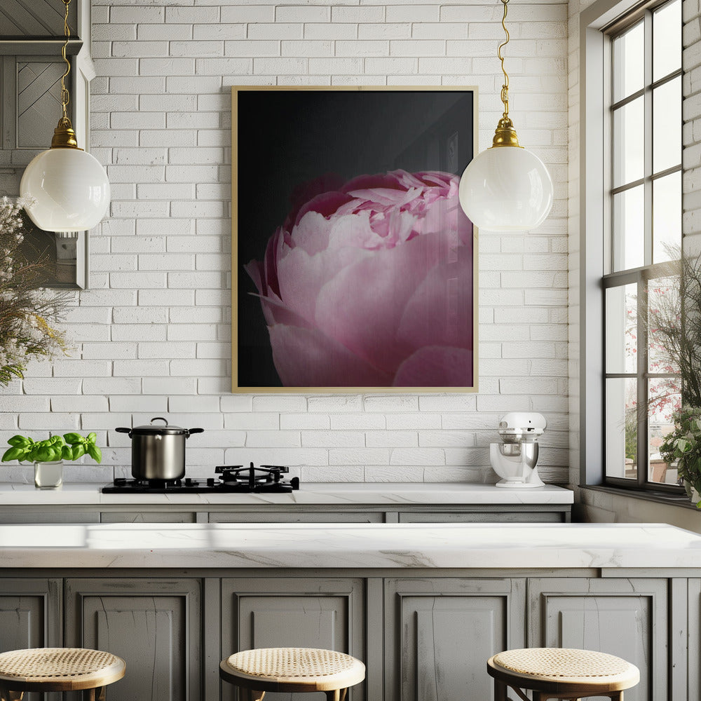 Moody pink peony II Poster