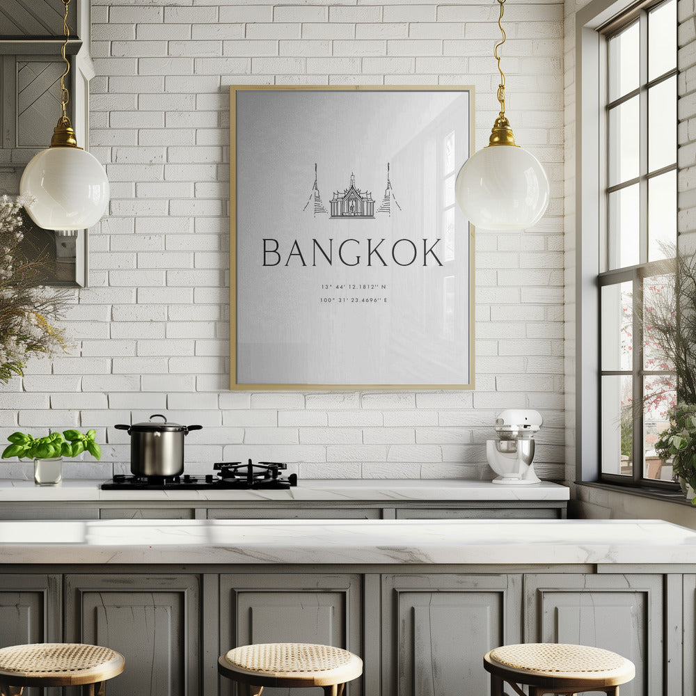 Bangkok coordinates Poster