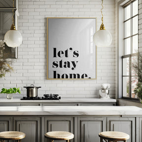 Let's stay home. Poster