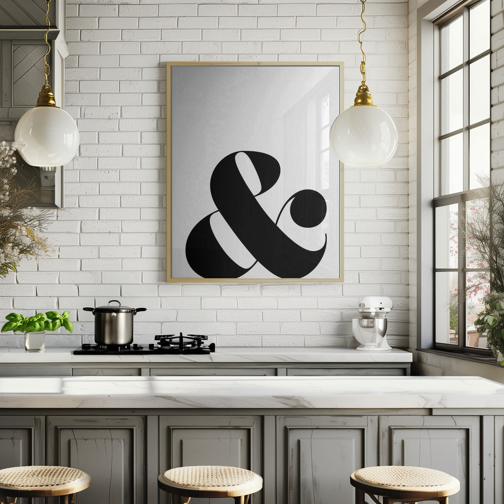 Scandi ampersand Poster